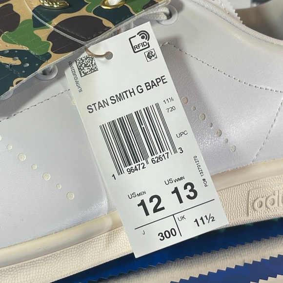 🔥BAPE x ADIDAS STAN SMITH GOLF SHOES Mens size 12 US🔥 - Picture 7 of 9